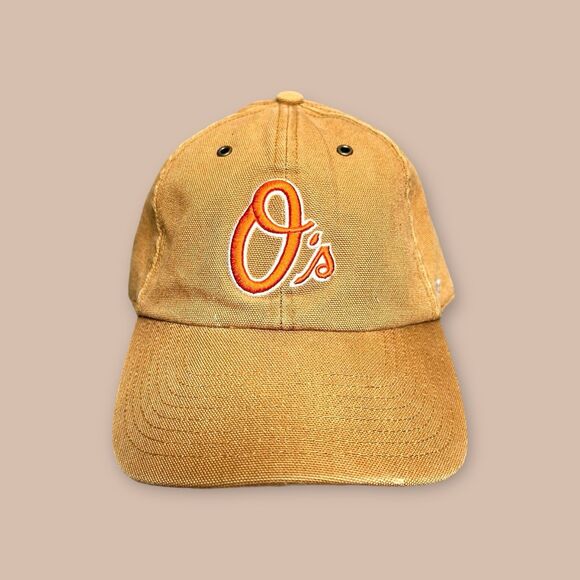 Baltimore Orioles Carhartt x '47 MVP Adjustable Snapback Hat MLB Men's Brown EUC - Picture 1 of 4